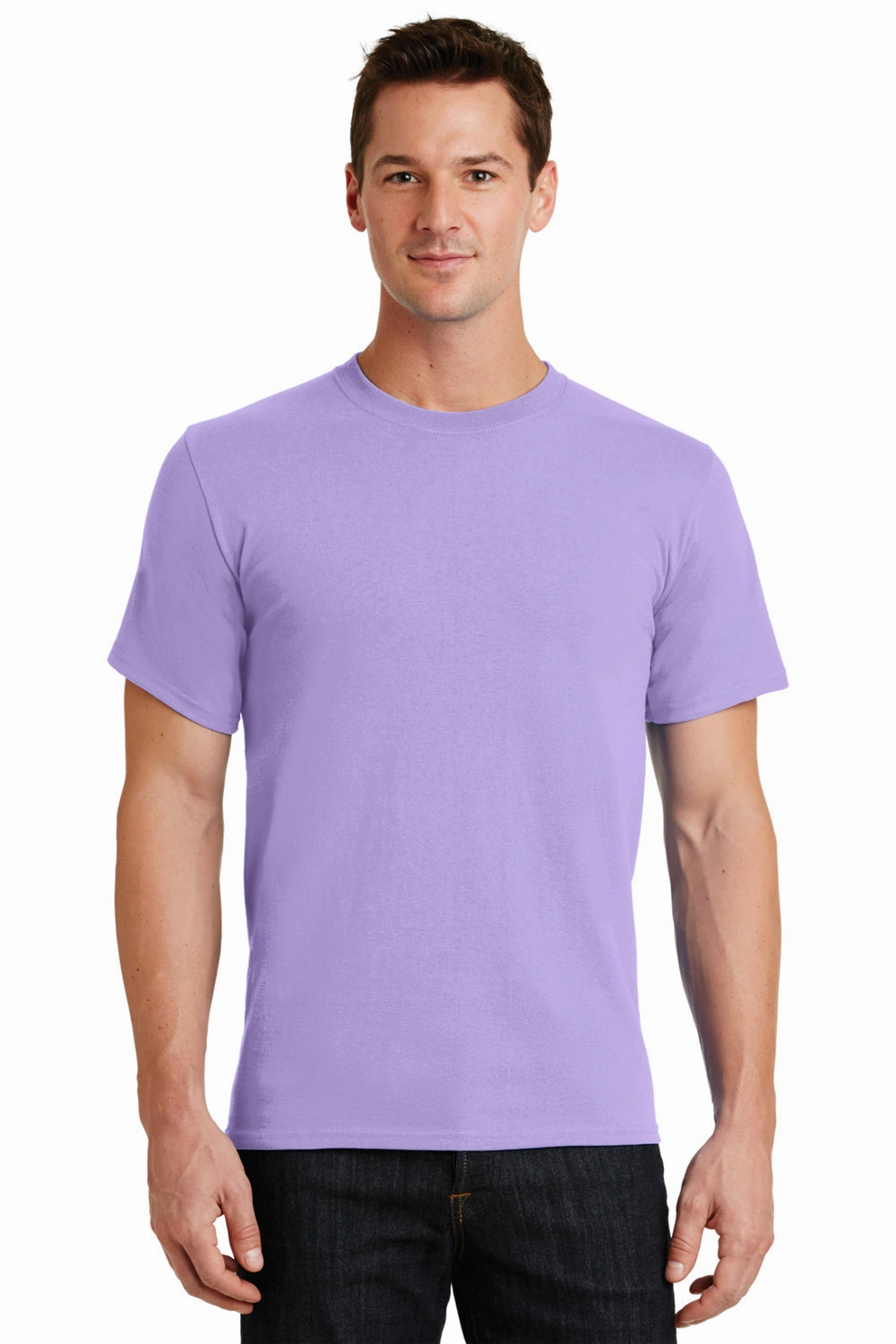 Port & Company Mens Essential Short Sleeve Crewneck T-Shirt - Lavender Purple