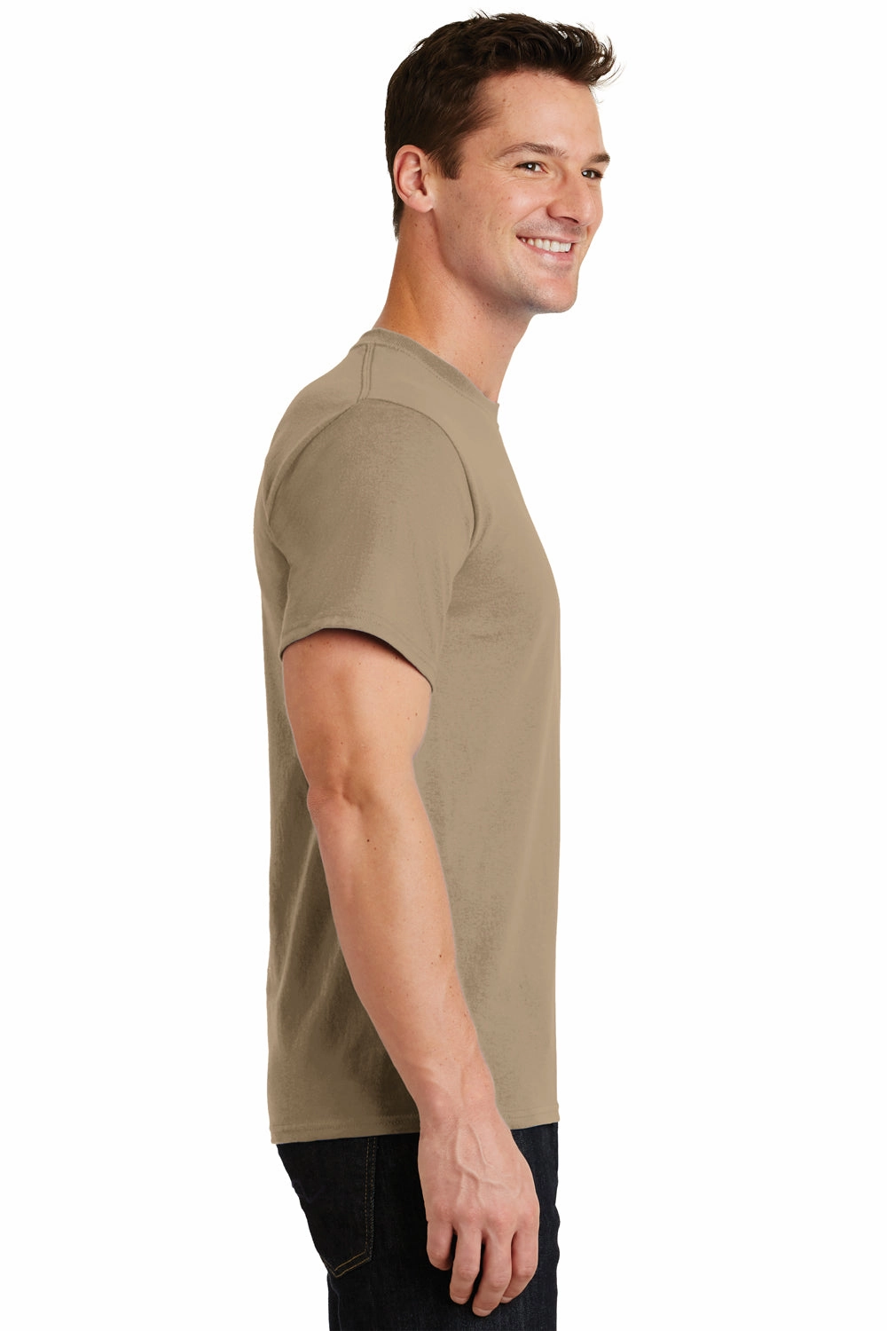 Port & Company Mens Essential Short Sleeve Crewneck T-Shirt - Sand Brown