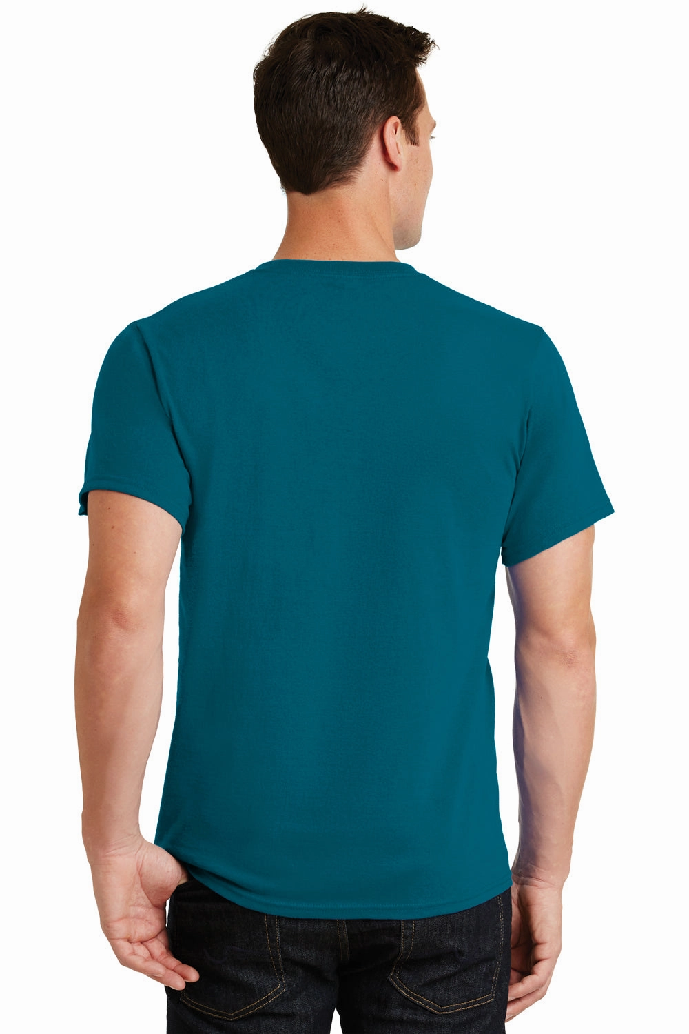 Port & Company Mens Essential Short Sleeve Crewneck T-Shirt - Teal Blue