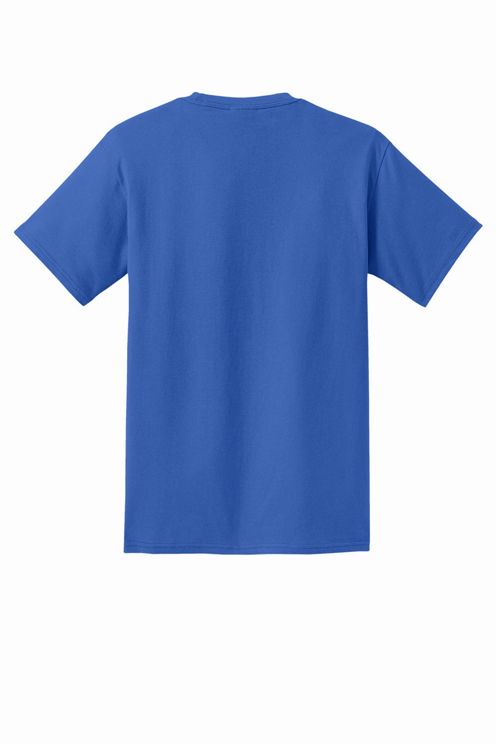 Port & Company Mens Essential Short Sleeve Crewneck T-Shirt w/ Pocket - Royal Blue