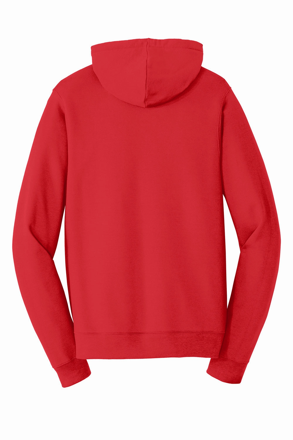 Port & Company Mens Fan Favorite Fleece Full Zip Hooded Sweatshirt Hoodie w/ Pockets - Bright Red