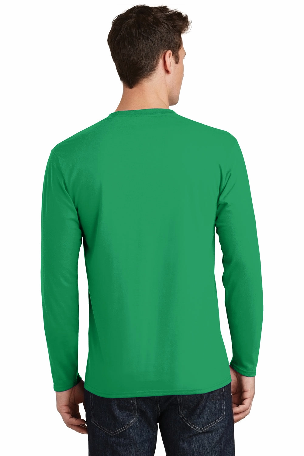 Port & Company Mens Fan Favorite Long Sleeve Crewneck T-Shirt - Athletic Kelly Green