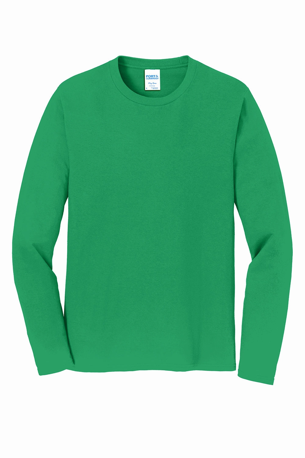 Port & Company Mens Fan Favorite Long Sleeve Crewneck T-Shirt - Athletic Kelly Green