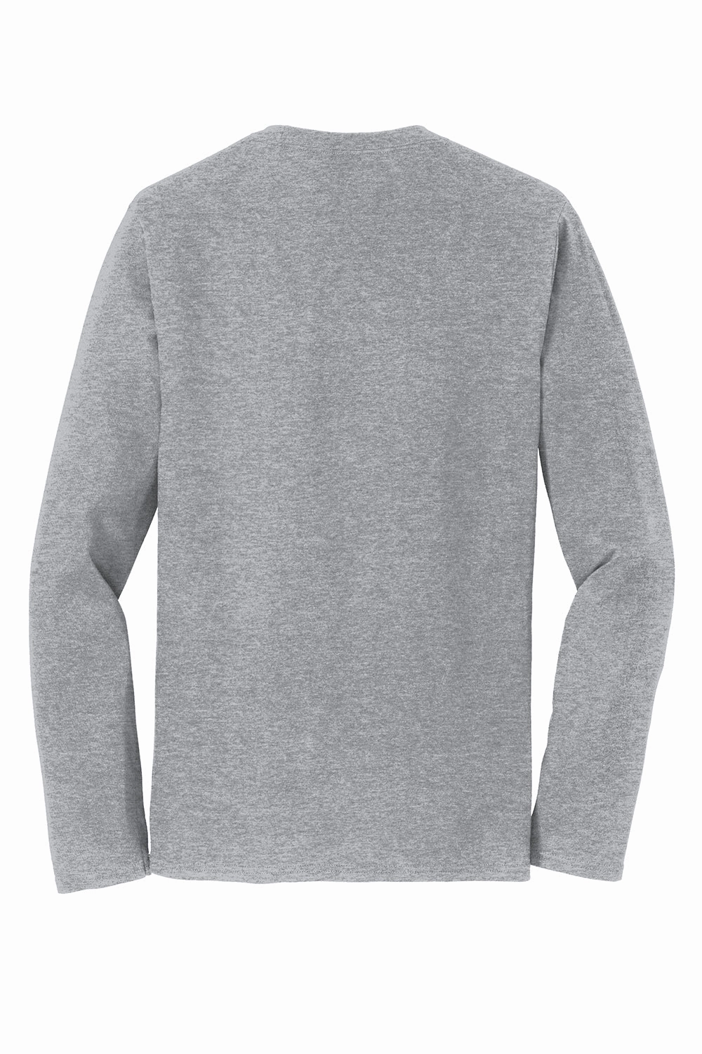 Port & Company Mens Fan Favorite Long Sleeve Crewneck T-Shirt - Heather Grey