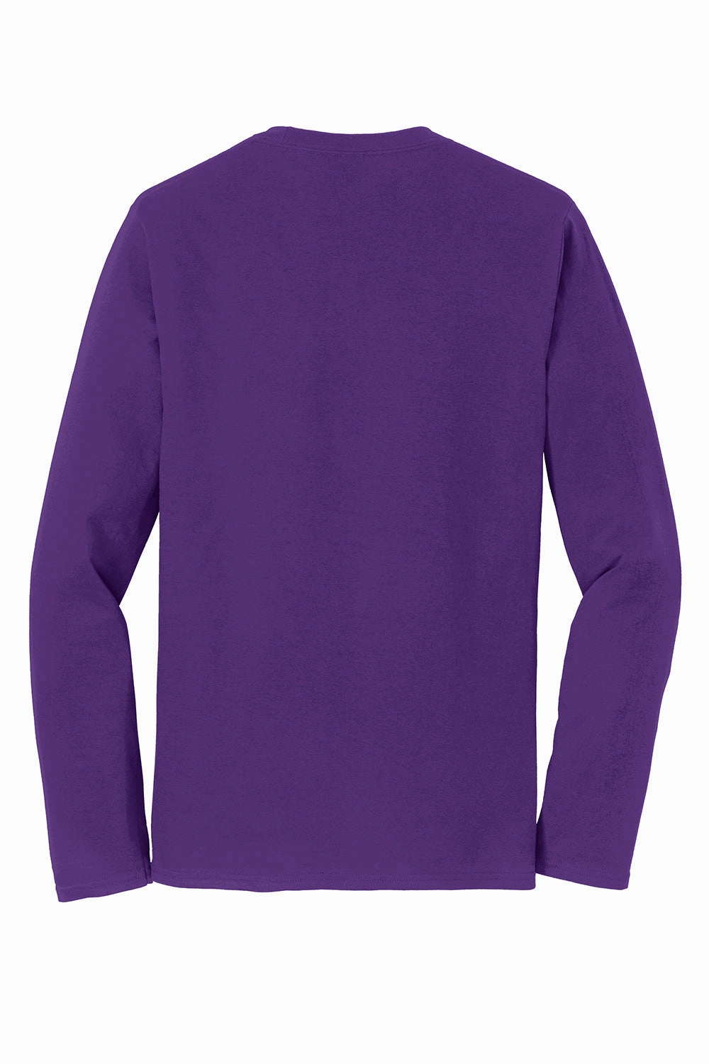 Port & Company Mens Fan Favorite Long Sleeve Crewneck T-Shirt - Team Purple