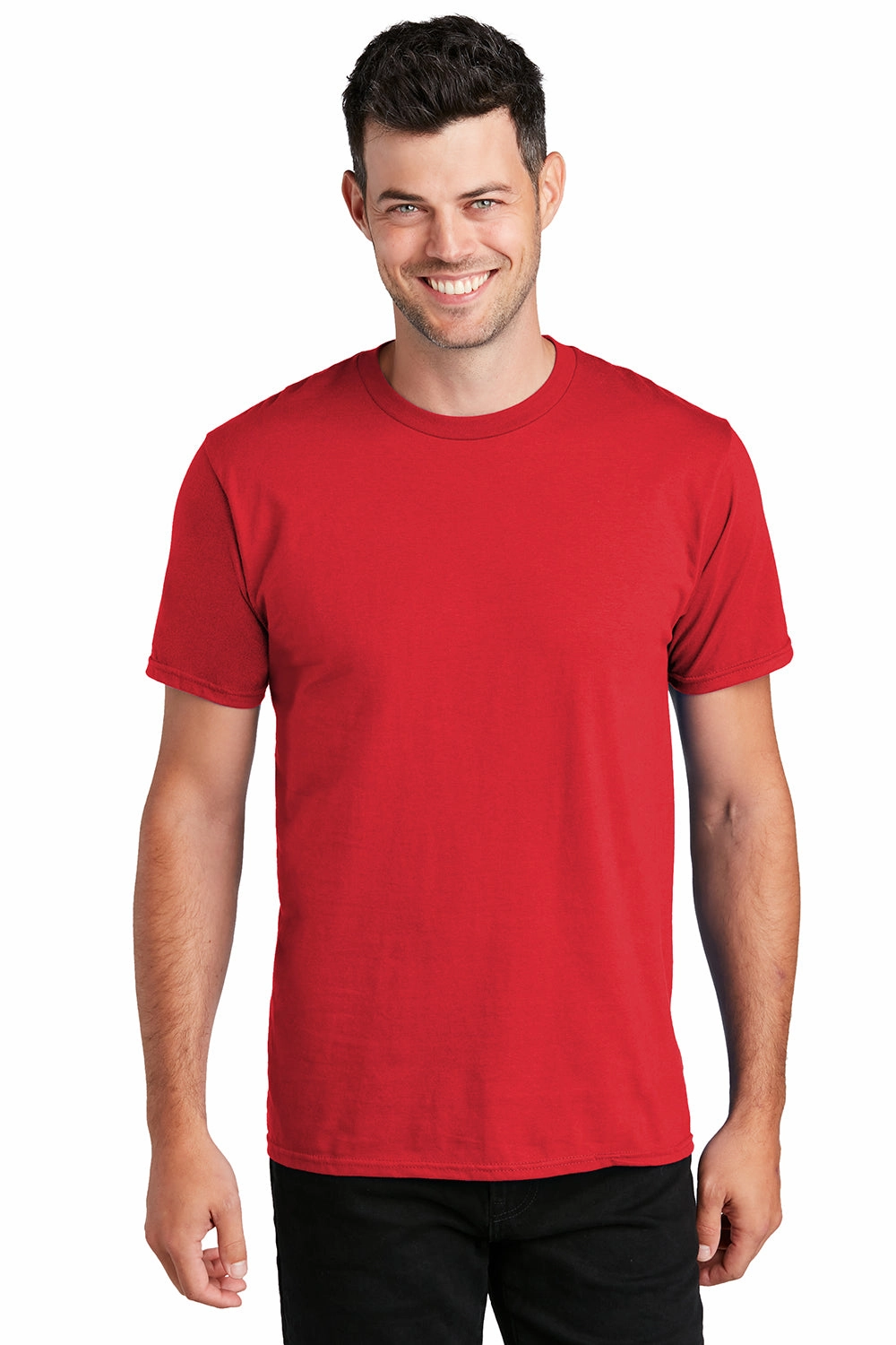 Port & Company Mens Fan Favorite Short Sleeve Crewneck T-Shirt - Bright Red