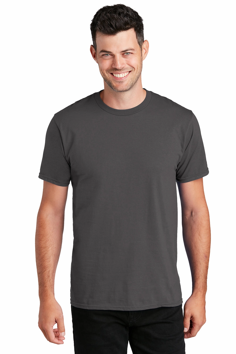 Port & Company Mens Fan Favorite Short Sleeve Crewneck T-Shirt - Charcoal Grey
