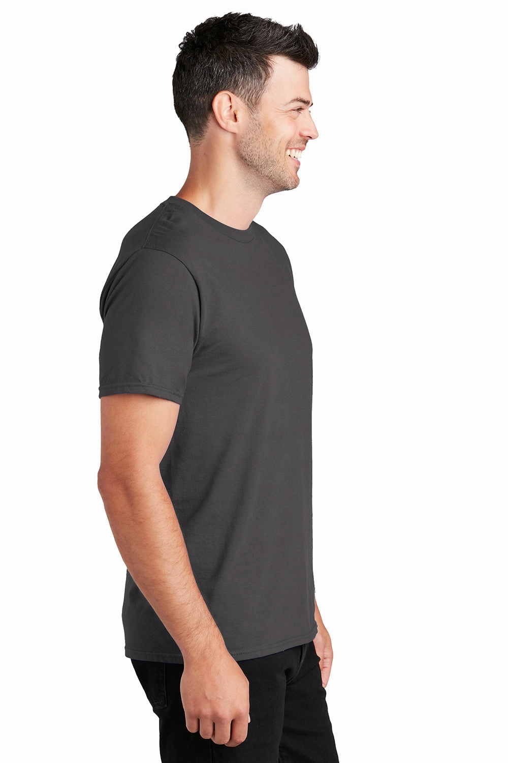 Port & Company Mens Fan Favorite Short Sleeve Crewneck T-Shirt - Charcoal Grey