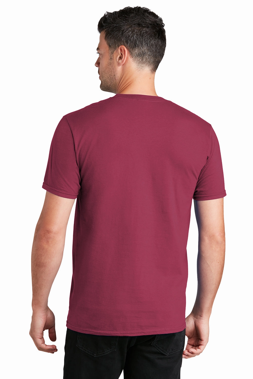 Port & Company Mens Fan Favorite Short Sleeve Crewneck T-Shirt - Garnet Red