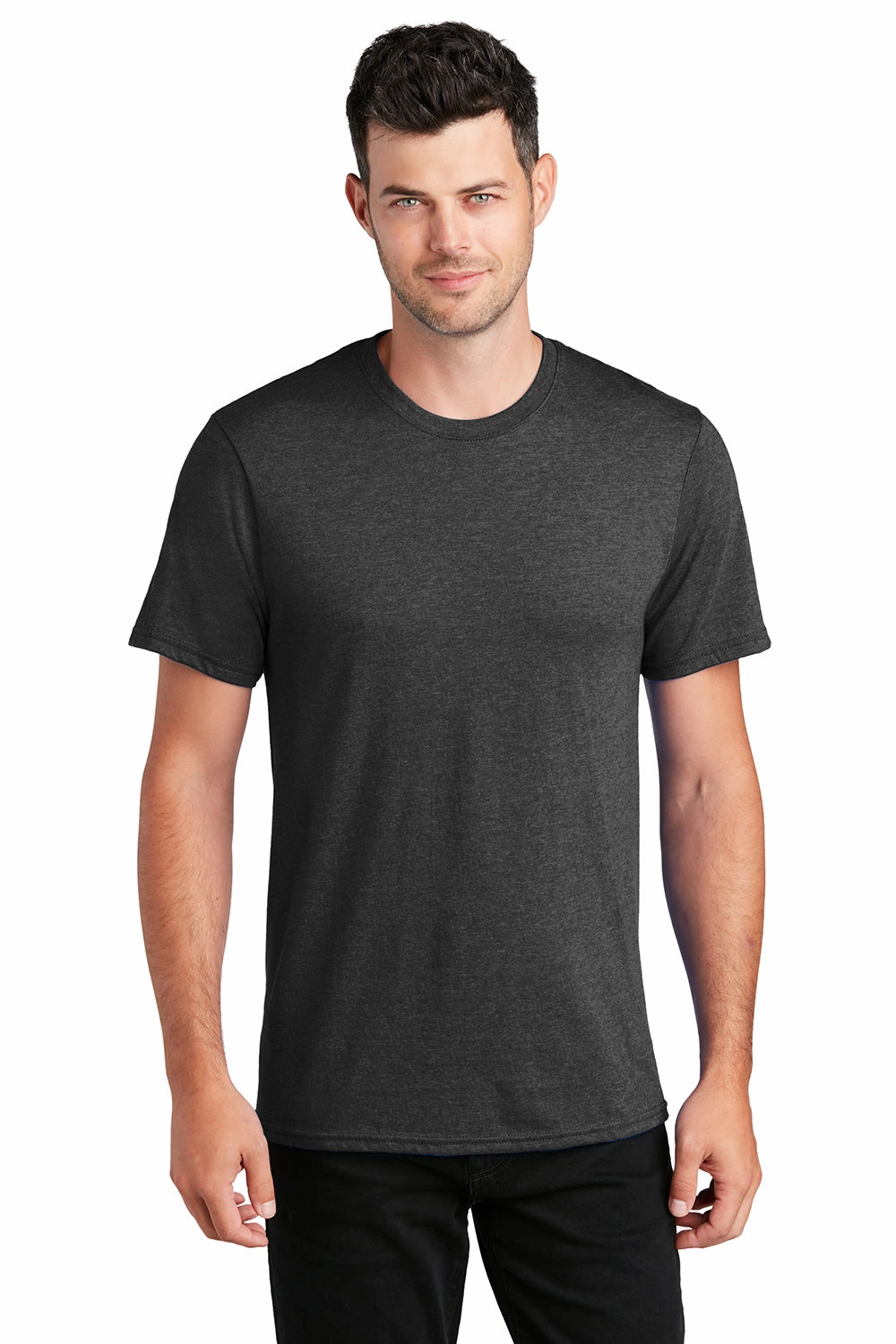 Port & Company Mens Fan Favorite Short Sleeve Crewneck T-Shirt - Heather Black
