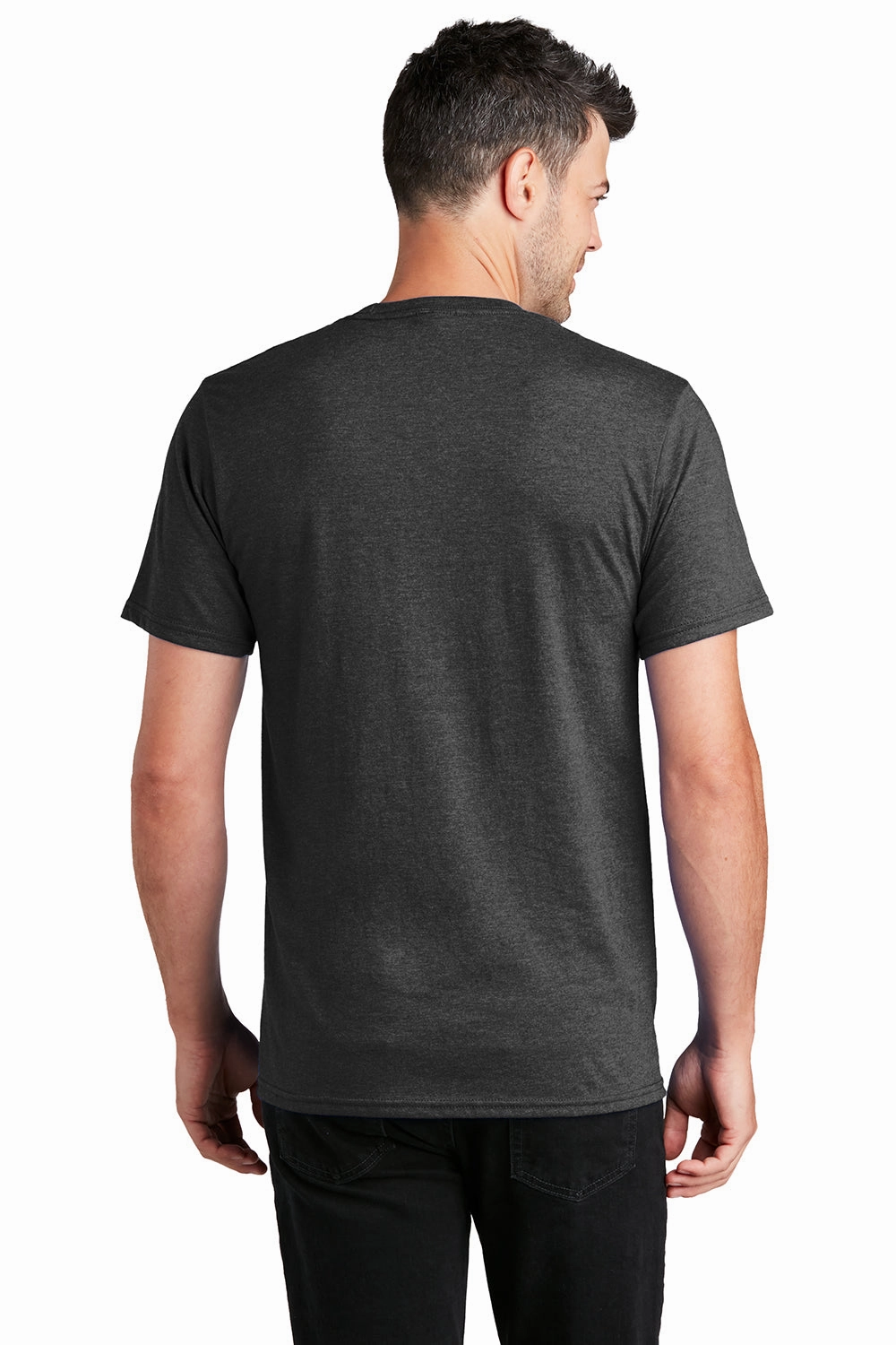 Port & Company Mens Fan Favorite Short Sleeve Crewneck T-Shirt - Heather Black
