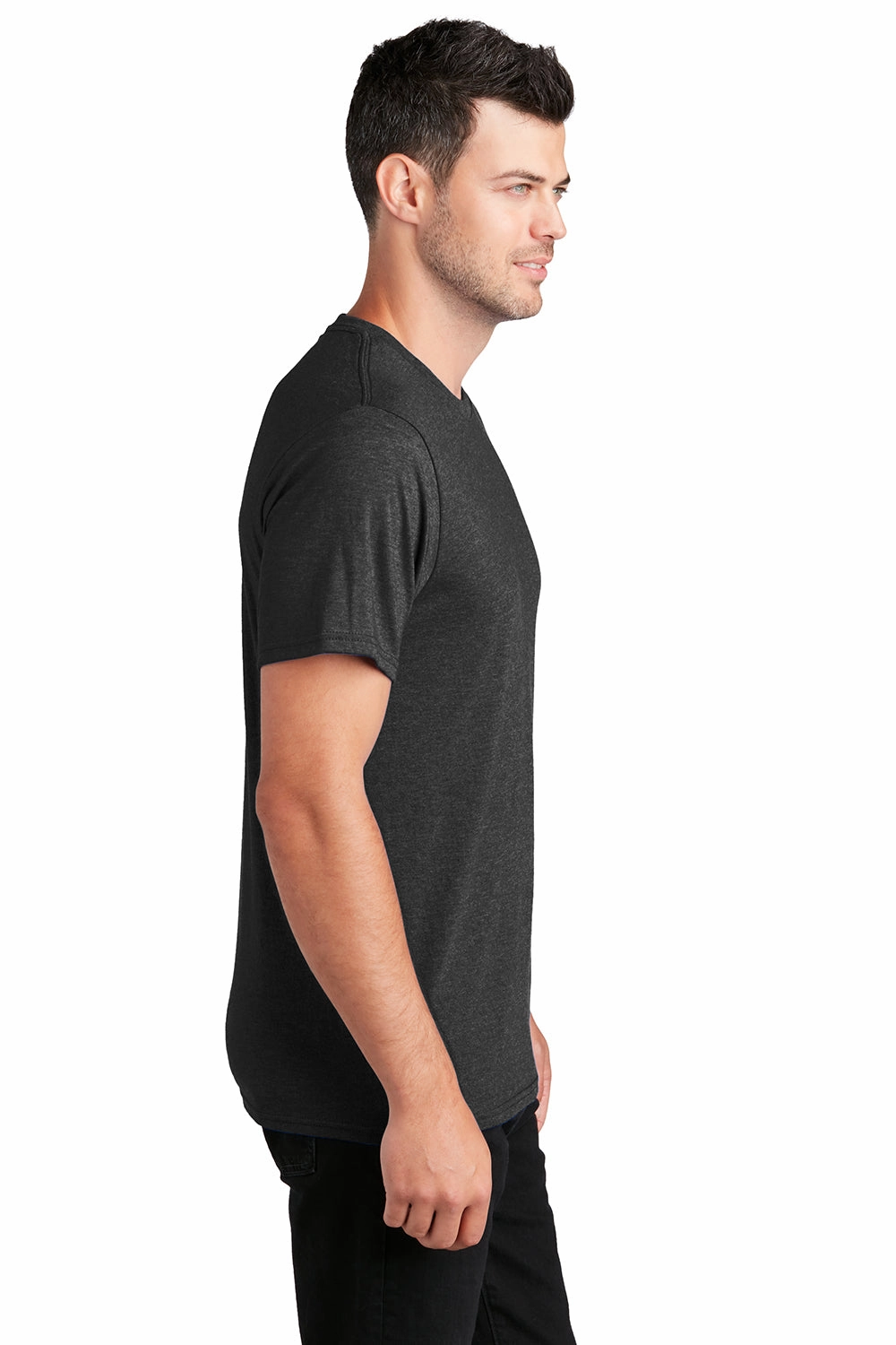Port & Company Mens Fan Favorite Short Sleeve Crewneck T-Shirt - Heather Black