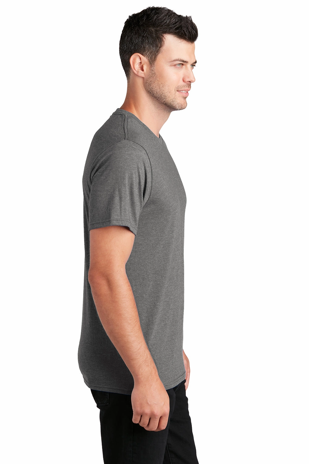 Port & Company Mens Fan Favorite Short Sleeve Crewneck T-Shirt - Heather Graphite Grey