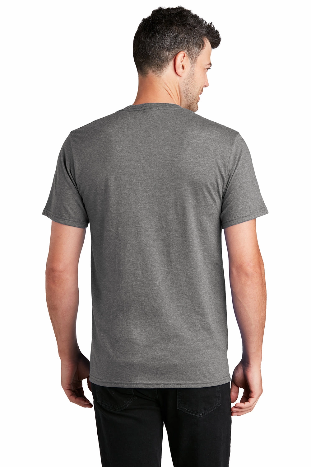 Port & Company Mens Fan Favorite Short Sleeve Crewneck T-Shirt - Heather Graphite Grey