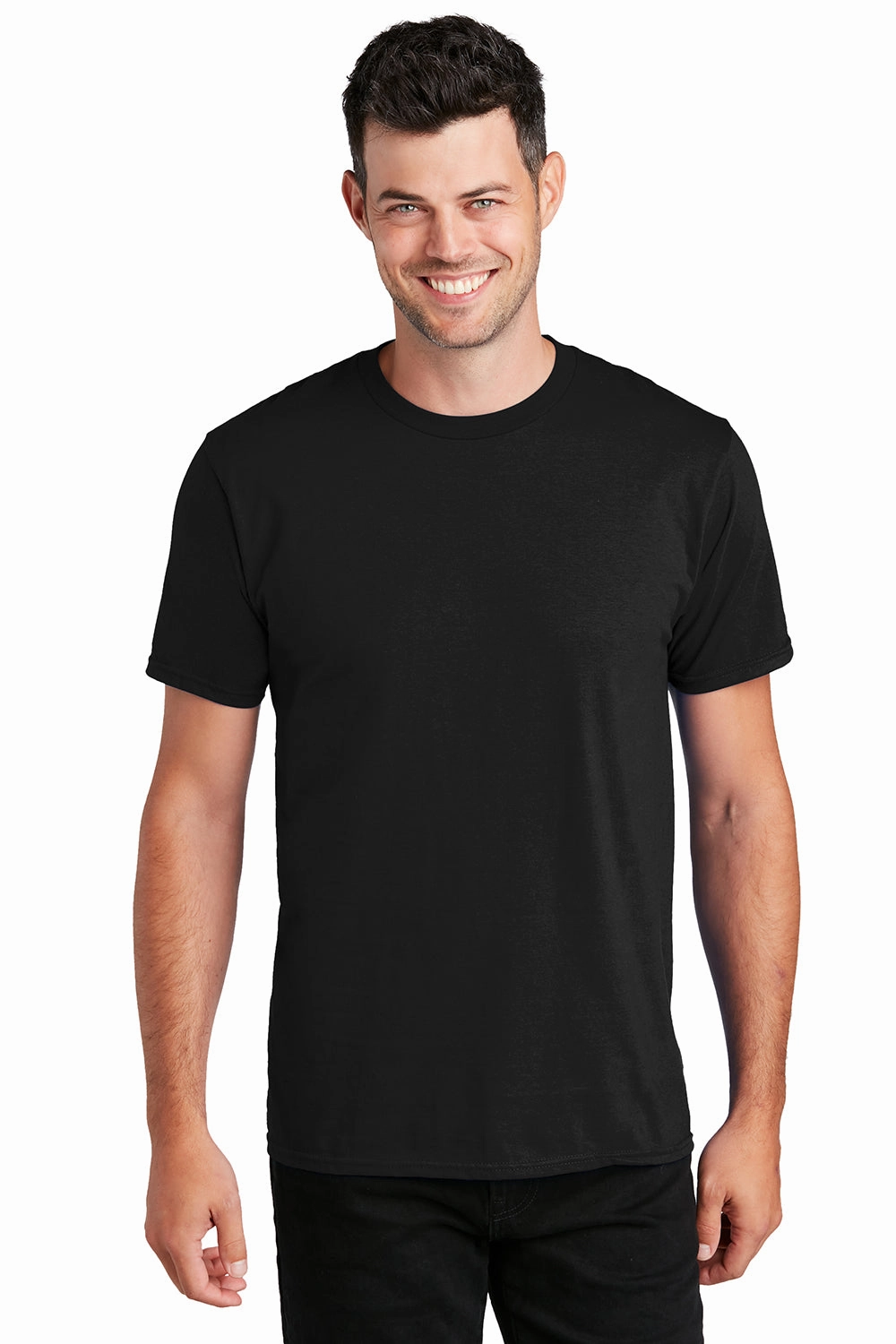 Port & Company Mens Fan Favorite Short Sleeve Crewneck T-Shirt - Jet Black