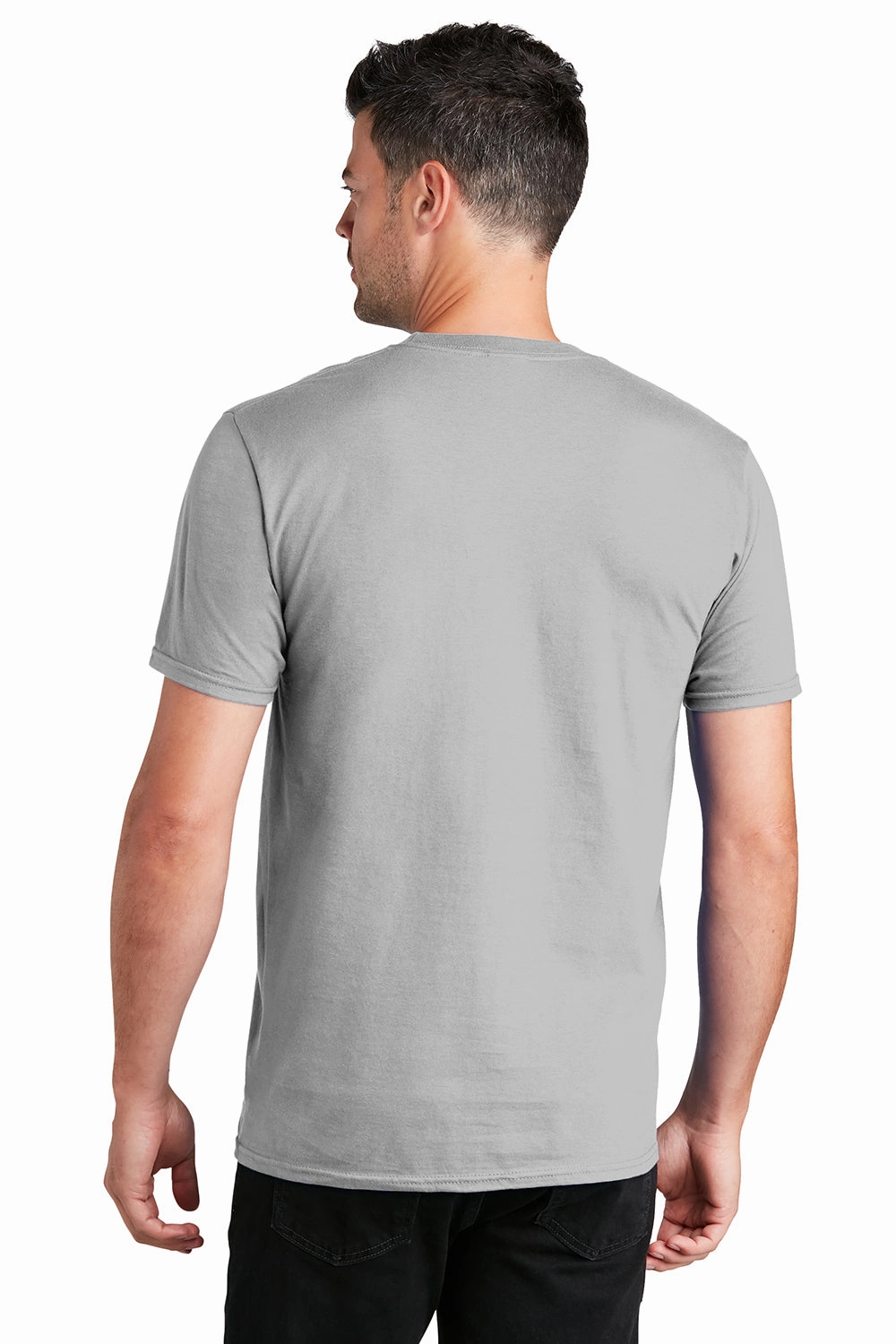Port & Company Mens Fan Favorite Short Sleeve Crewneck T-Shirt - Silver Grey