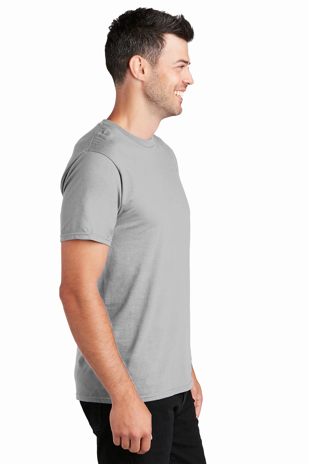 Port & Company Mens Fan Favorite Short Sleeve Crewneck T-Shirt - Silver Grey