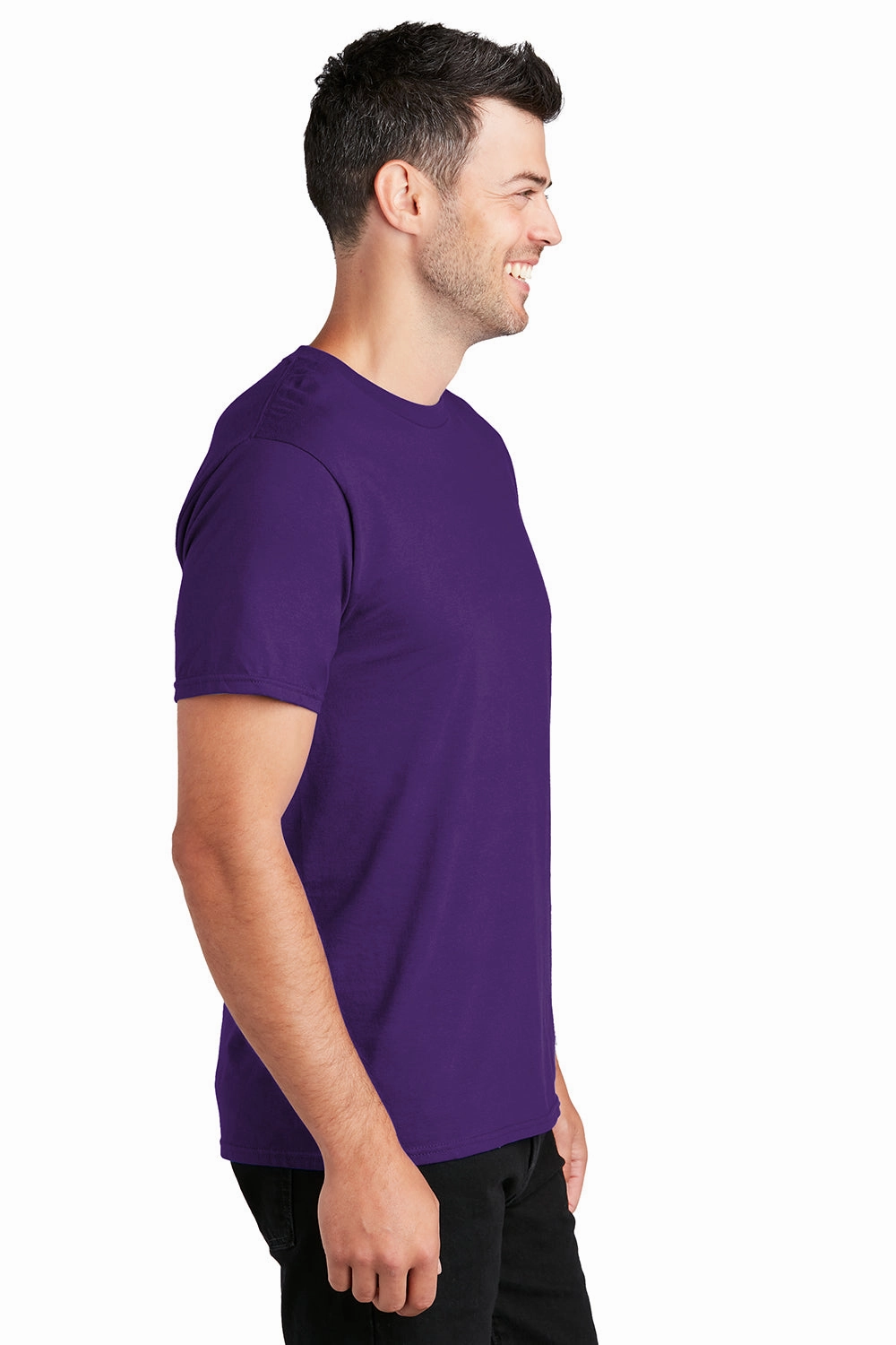 Port & Company Mens Fan Favorite Short Sleeve Crewneck T-Shirt - Team Purple