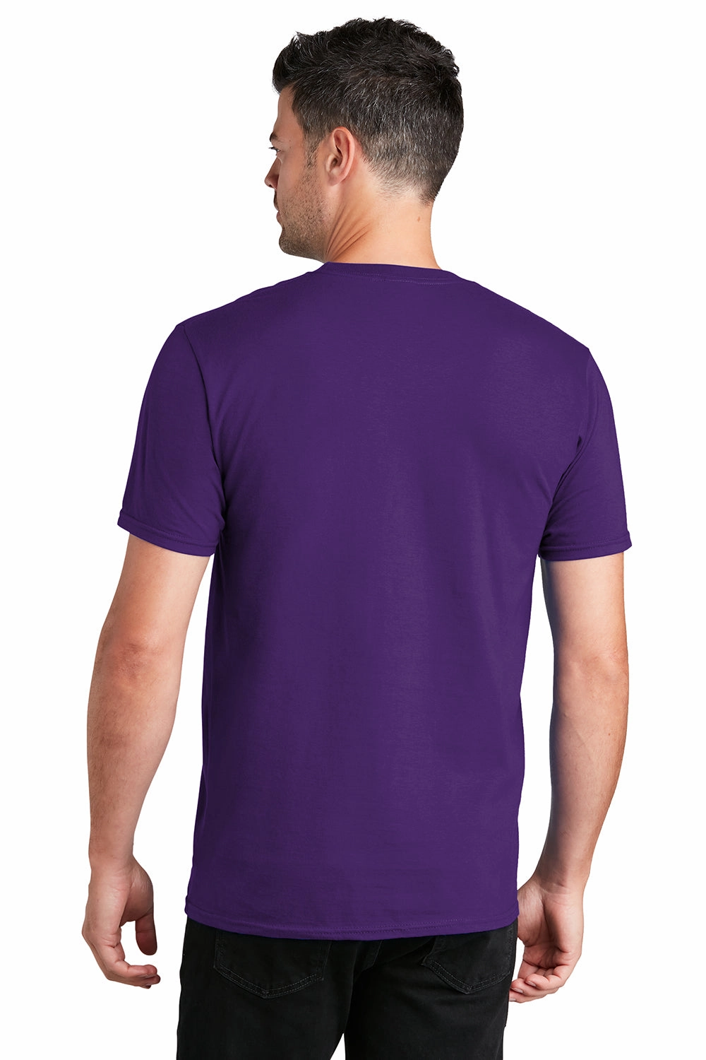 Port & Company Mens Fan Favorite Short Sleeve Crewneck T-Shirt - Team Purple