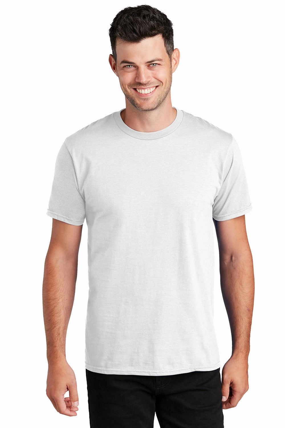 Port & Company Mens Fan Favorite Short Sleeve Crewneck T-Shirt - White