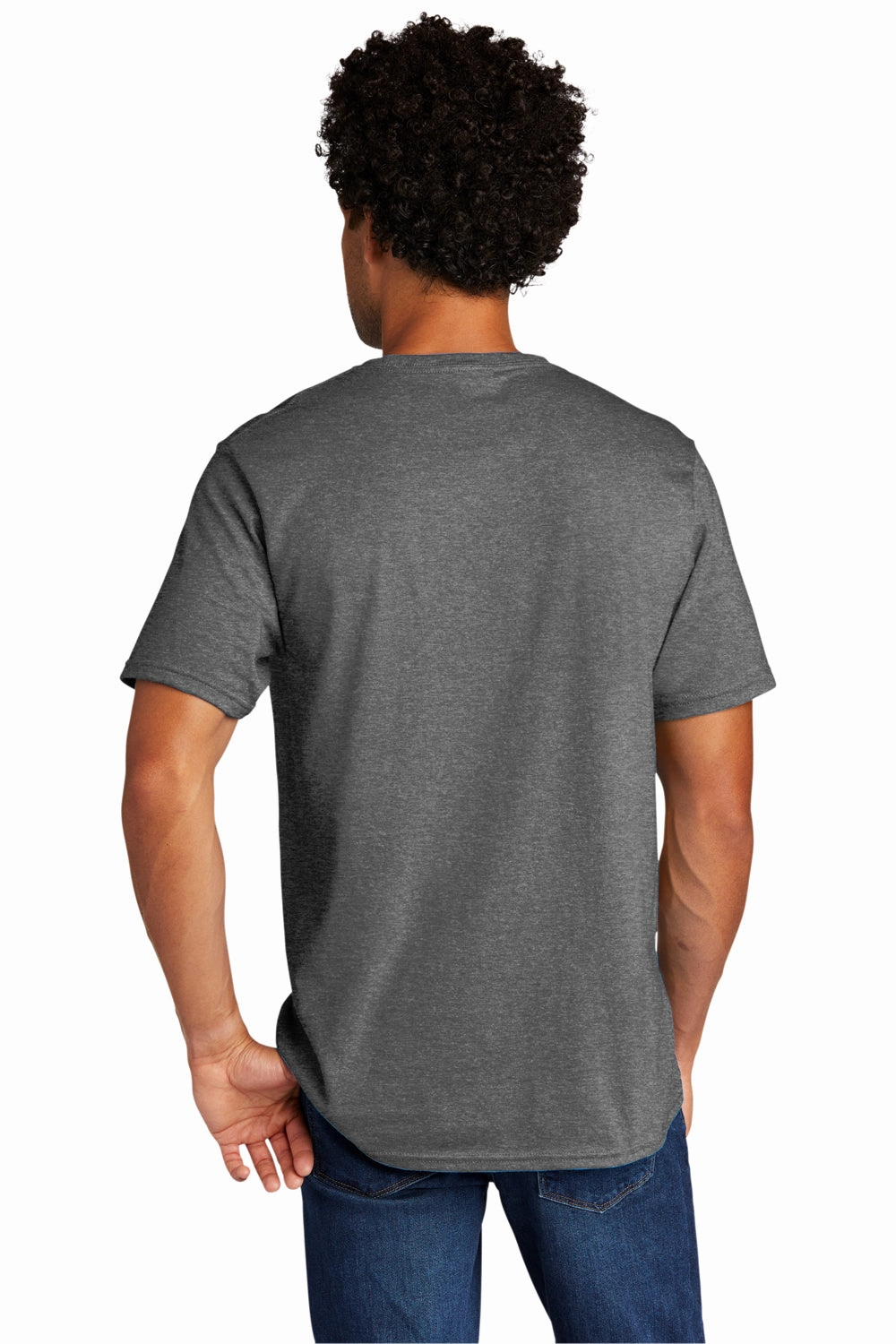 Port & Company Mens Short Sleeve Crewneck T-Shirt - Heather Graphite Grey