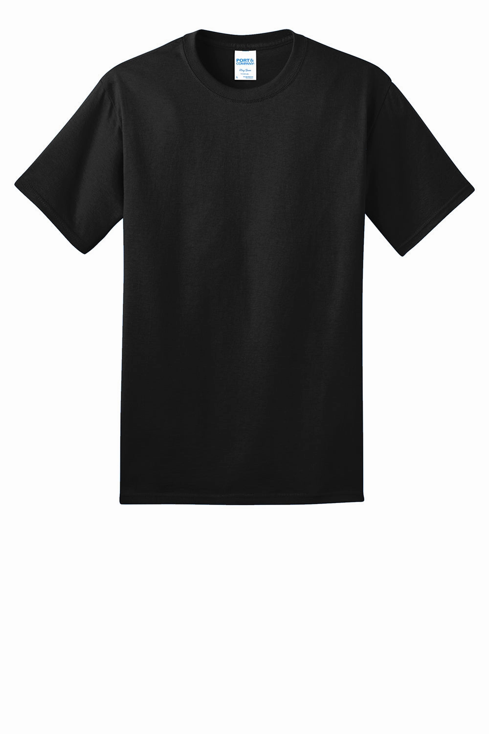 Port & Company Mens Short Sleeve Crewneck T-Shirt - Jet Black