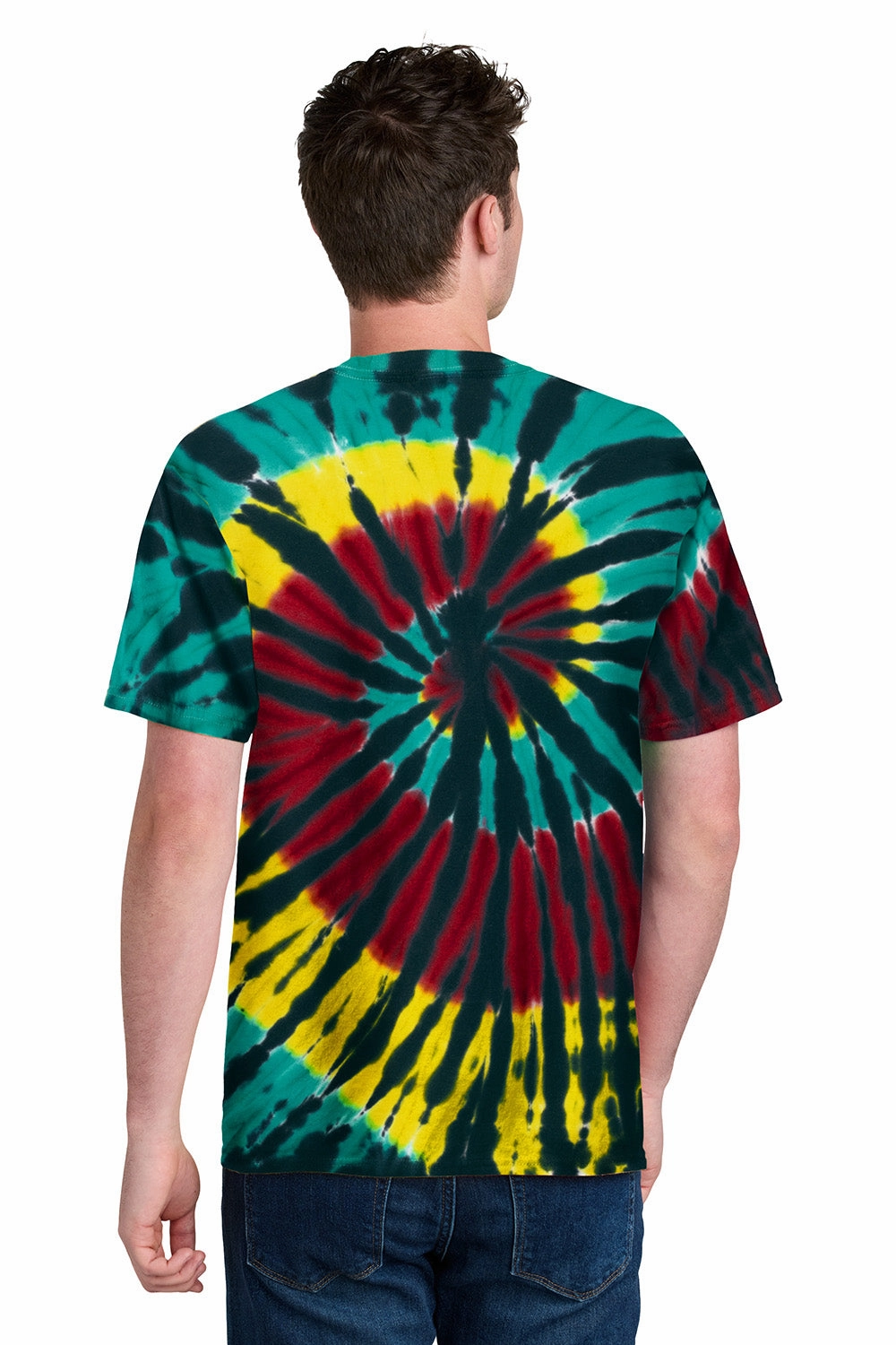 Port & Company Mens Tie-Dye Short Sleeve Crewneck T-Shirt - Island