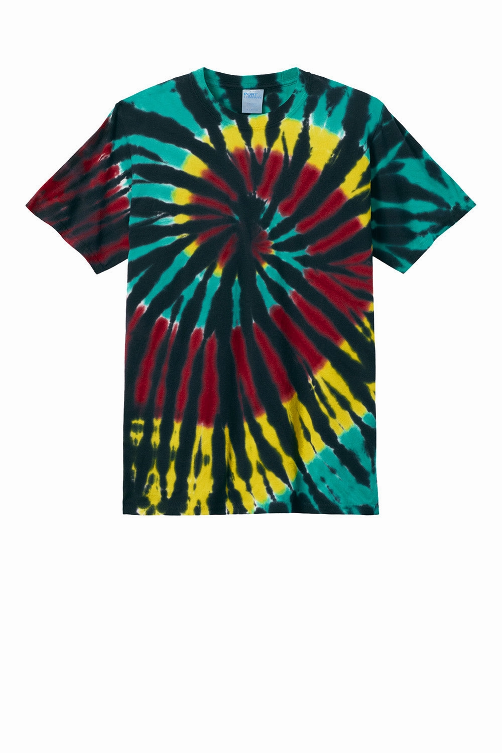 Port & Company Mens Tie-Dye Short Sleeve Crewneck T-Shirt - Island