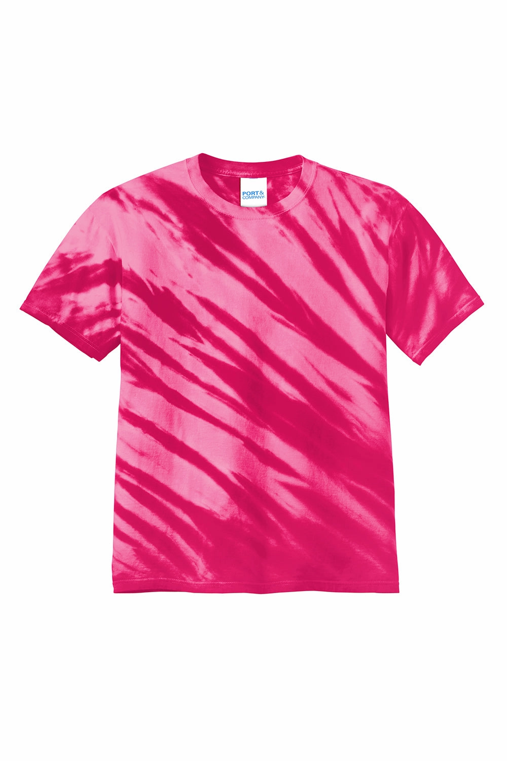 Port & Company Mens Tie-Dye Short Sleeve Crewneck T-Shirt - Pink