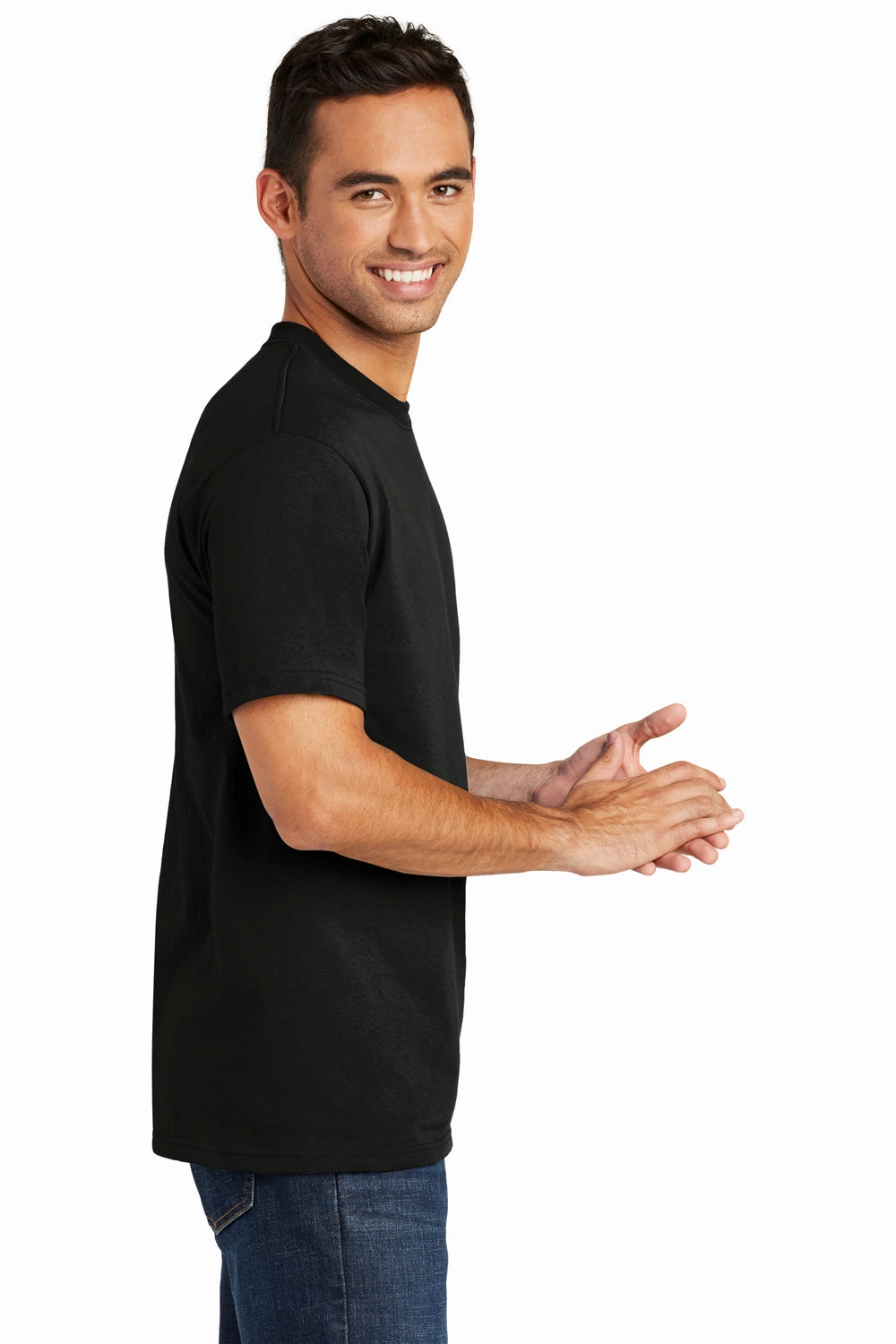 Port & Company Mens USA Made Short Sleeve Crewneck T-Shirt - Black - Closeout