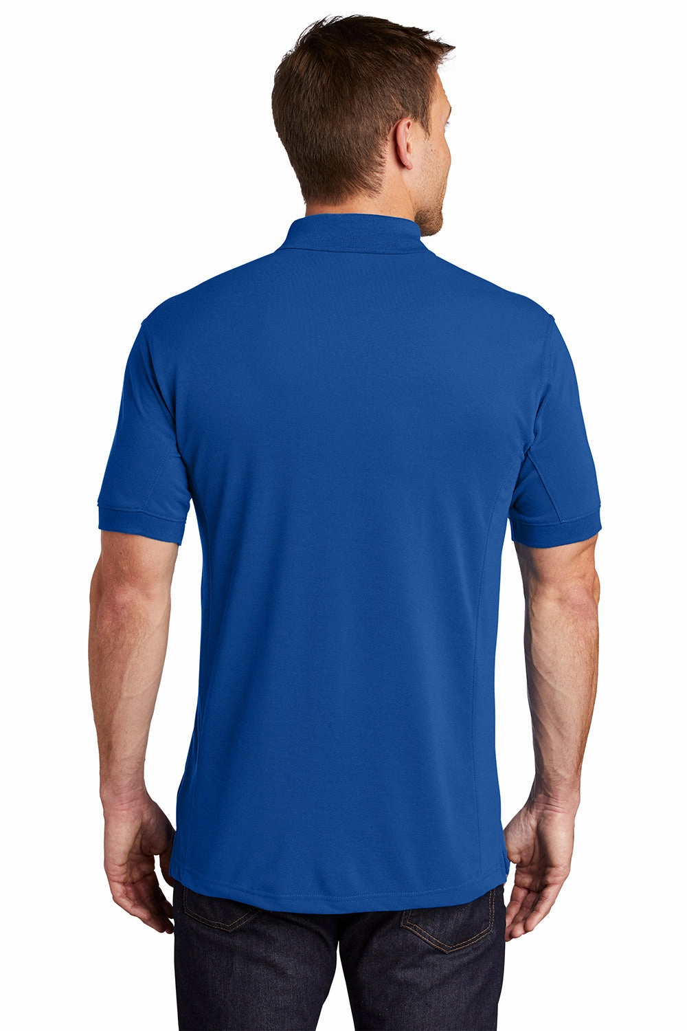 Port Authority Mens 5-1 Performance Moisture Wicking Short Sleeve Polo Shirt - Cobalt Blue - Closeout