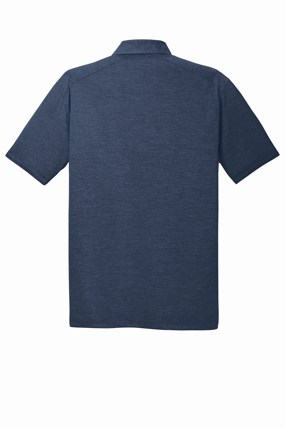 Port Authority Mens Digi Heather Performance Moisture Wicking Short Sleeve Polo Shirt - Dress Navy Blue