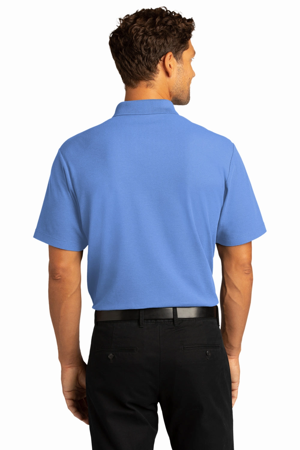 Port Authority Mens React SuperPro Snag Resistant Short Sleeve Polo Shirt - Ultramarine Blue