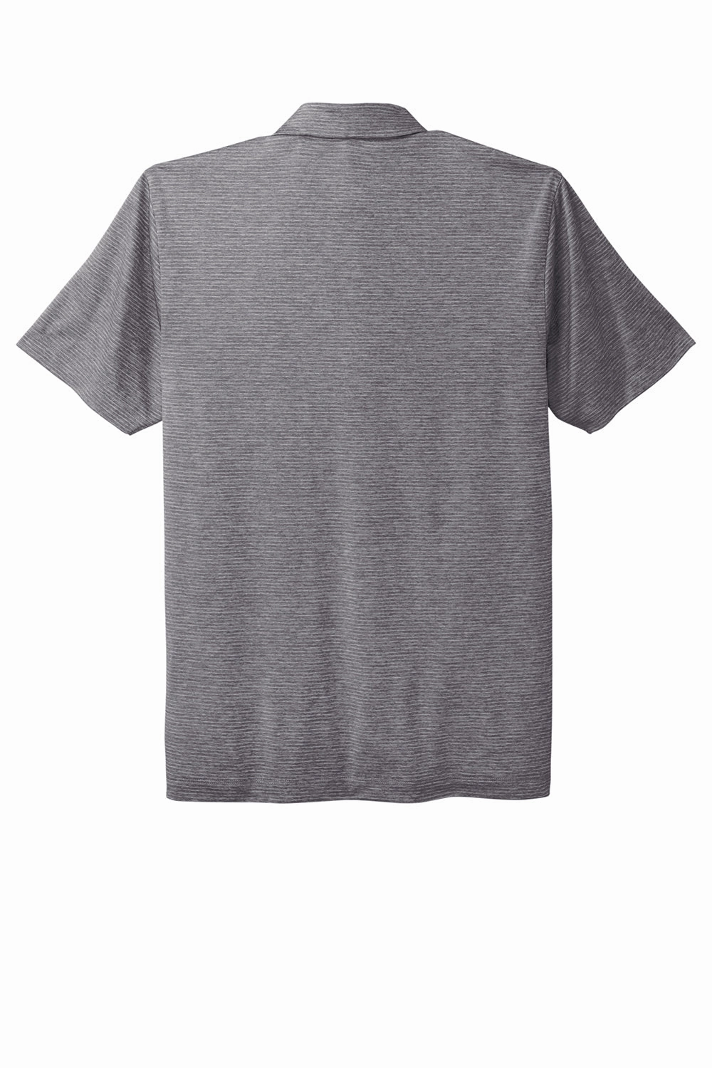 Port Authority Mens Shadow Stripe Moisture Wicking Short Sleeve Polo Shirt - Shadow Grey