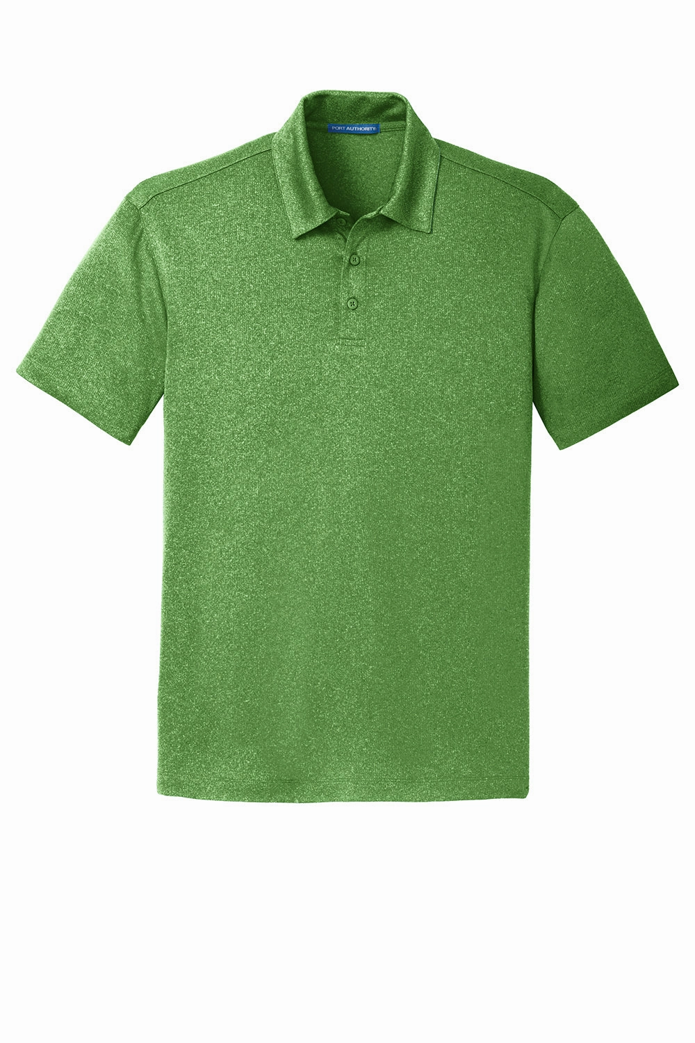 Port Authority Mens Trace Moisture Wicking Short Sleeve Polo Shirt - Heather Vine Green - Closeout