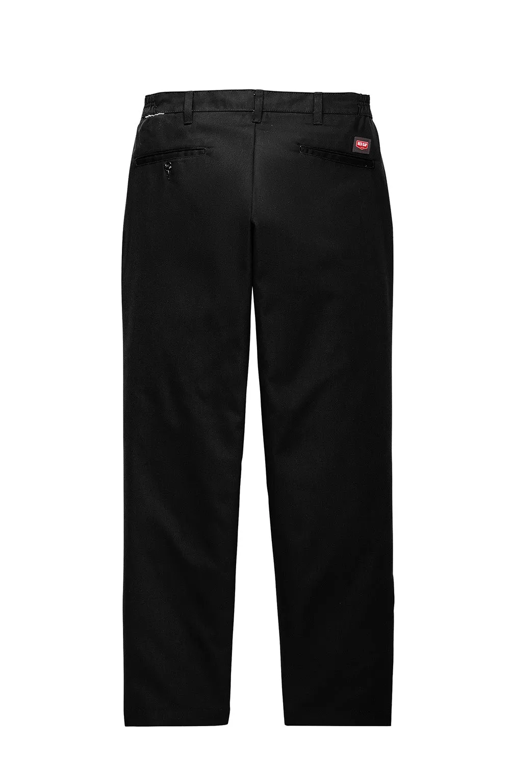Red Kap Mens Elastic Insert Wrinkle Resistant Pants w/ Pocket - Black