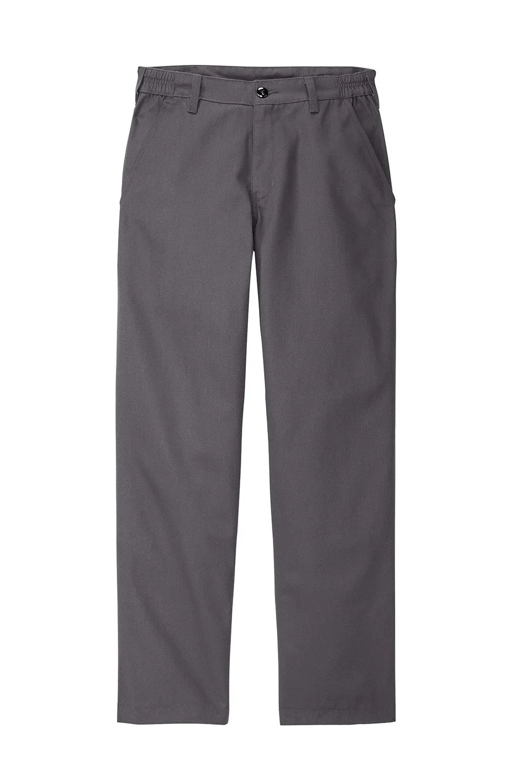 Red Kap Mens Elastic Insert Wrinkle Resistant Pants w/ Pocket - Charcoal Grey