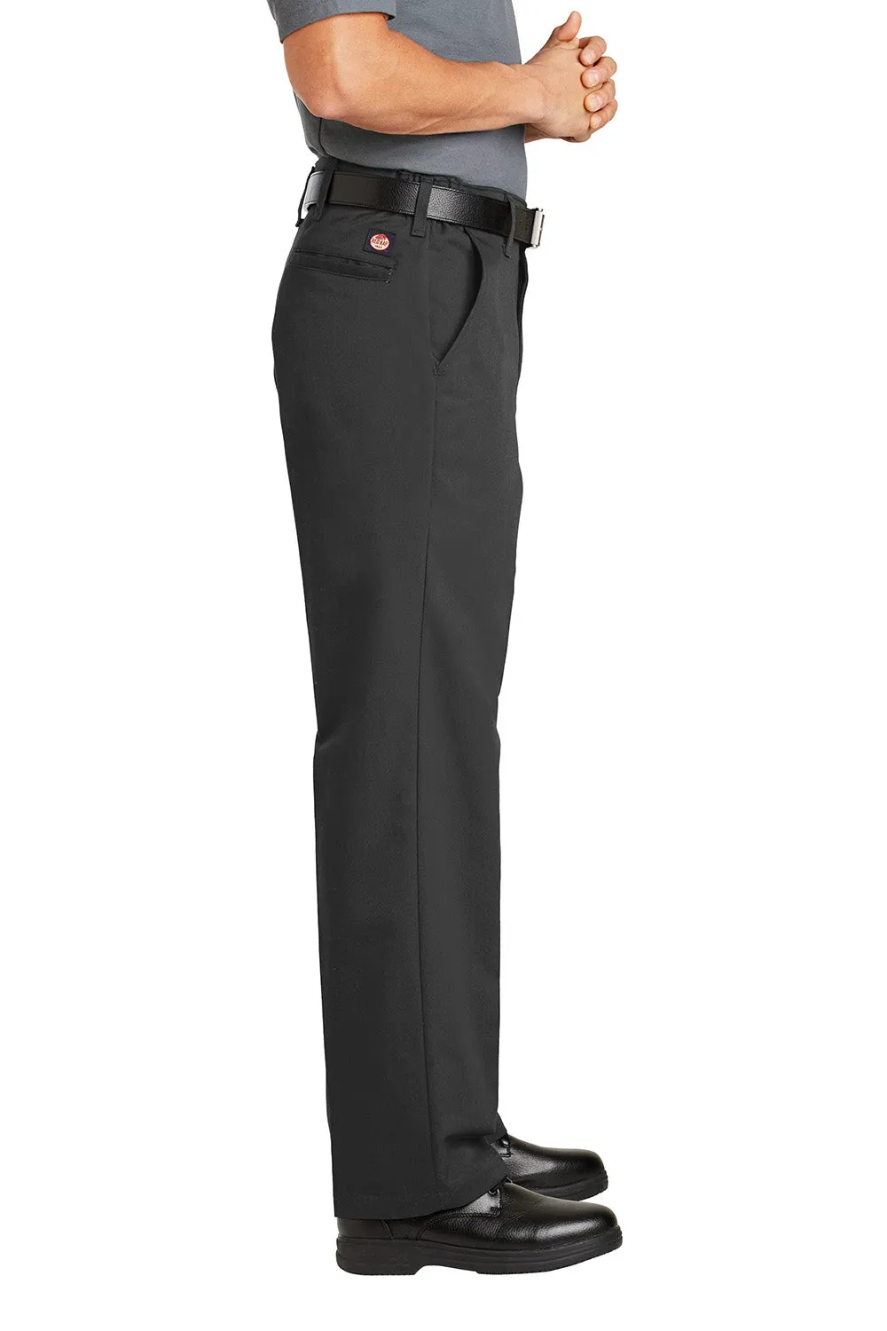Red Kap Mens Elastic Insert Wrinkle Resistant Pants w/ Pocket - Charcoal Grey