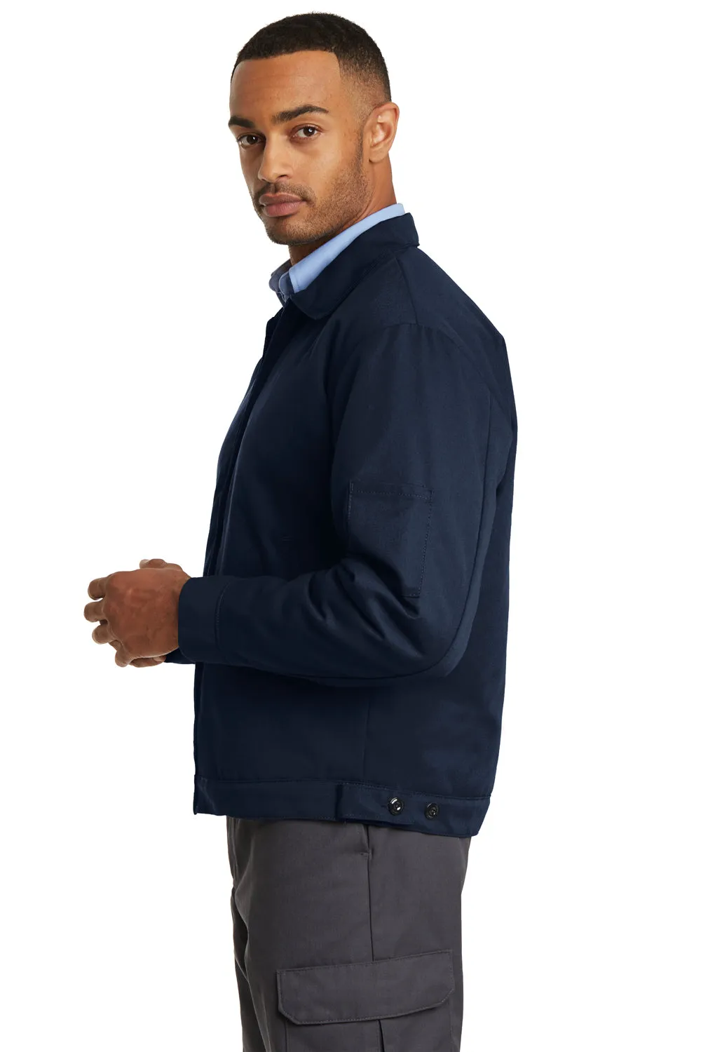 Red Kap Mens Full Zip Jacket - Navy Blue