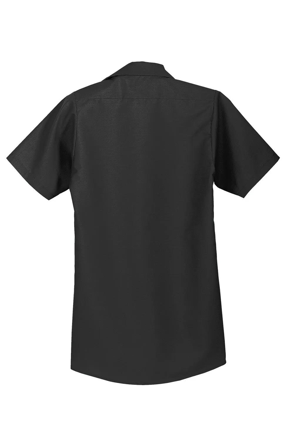 Red Kap Mens Industrial Moisture Wicking Short Sleeve Button Down Shirt w/ Double Pockets - Charcoal Grey