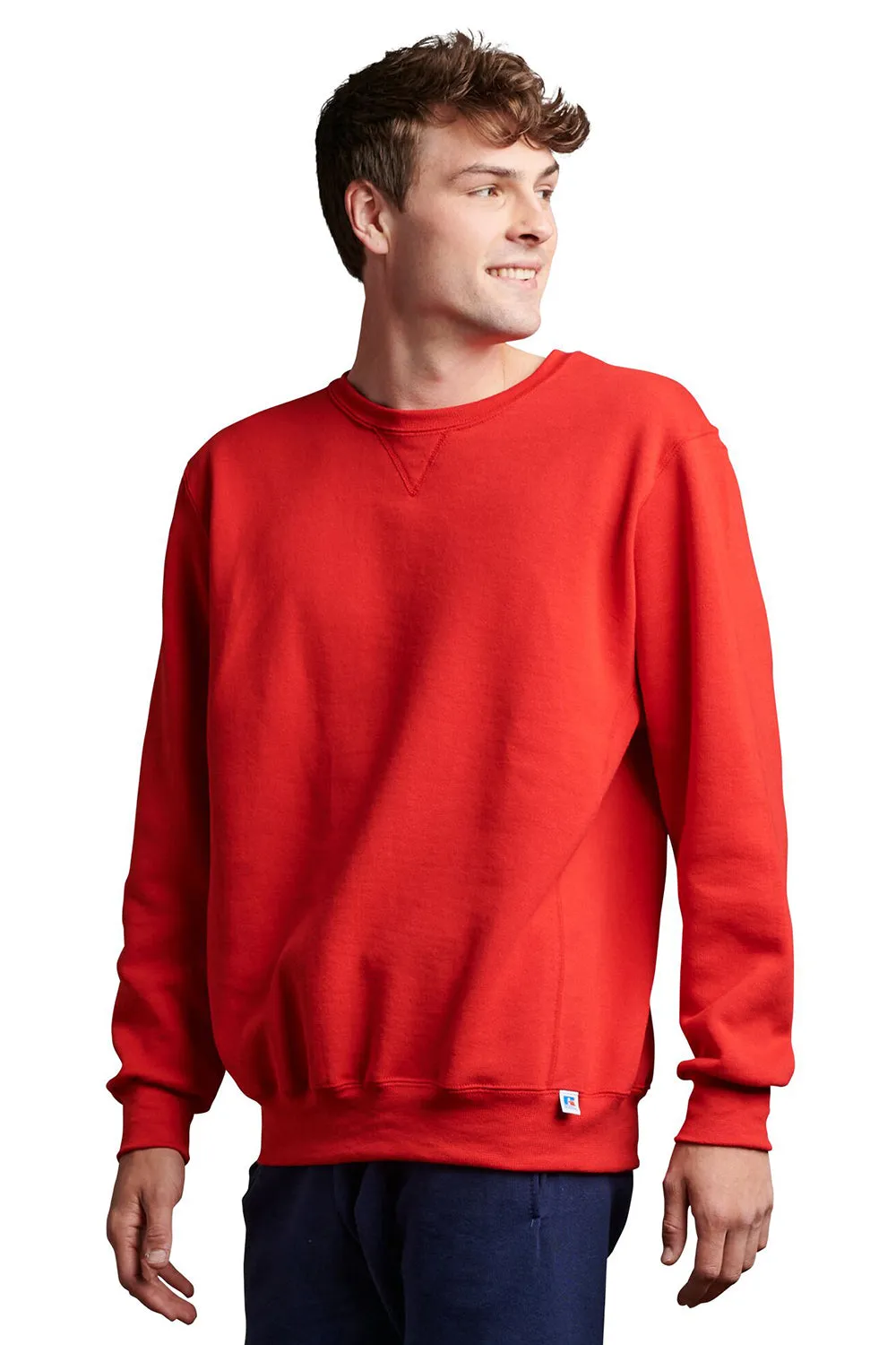 Russell Athletic Mens Dri-Power Moisture Wicking Crewneck Sweatshirt - True Red