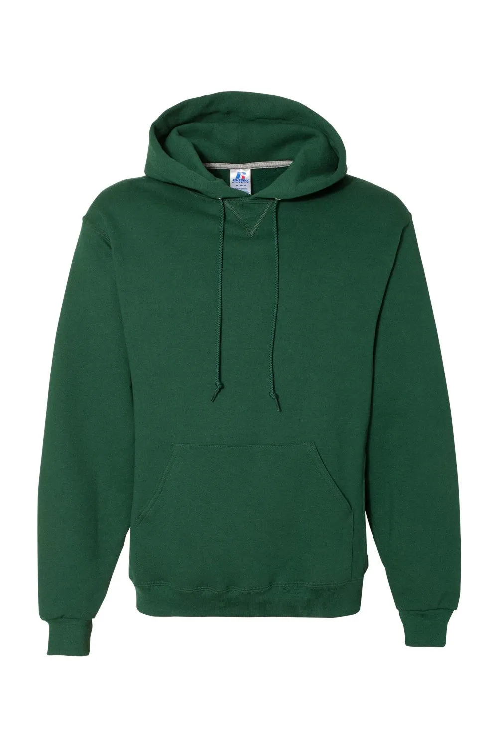 Russell Athletic Mens Dri-Power Moisture Wicking Hooded Sweatshirt Hoodie w/ Pouch Pocket - Dark Green