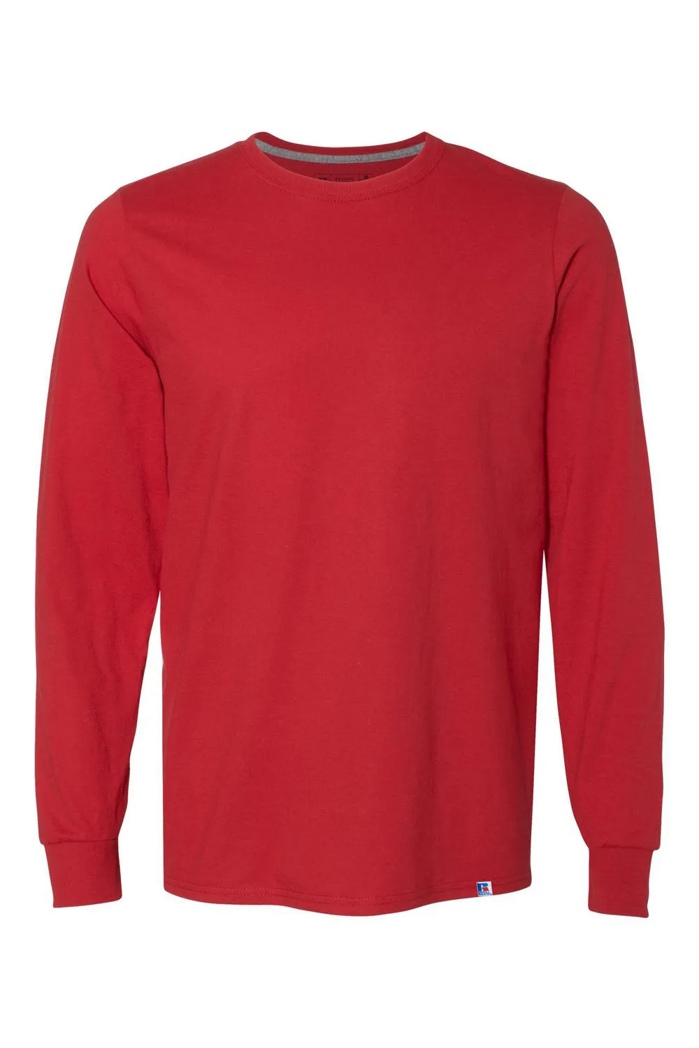 Russell Athletic Mens Dri-Power Moisture Wicking Performance Long Sleeve Crewneck T-Shirt - True Red
