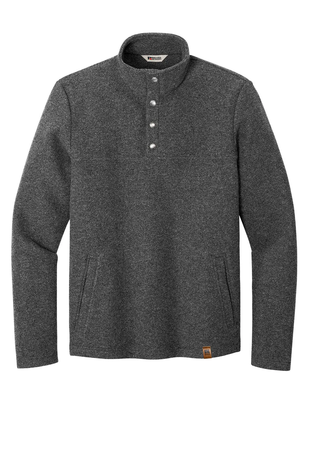 Russell Outdoors Mens Basin 1/4 Snap Jacket - Heather Graphite Grey