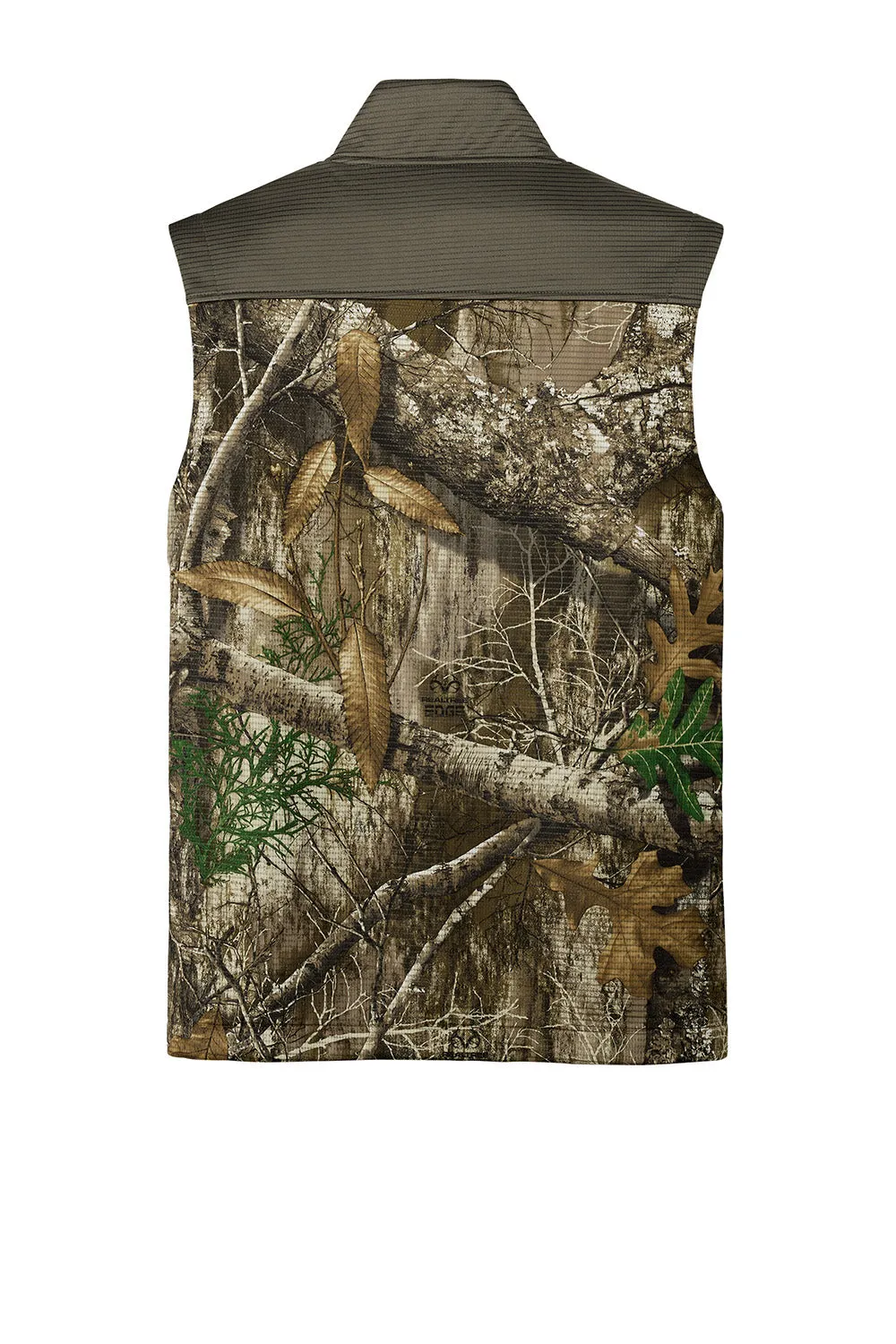 Russell Outdoors Mens Realtree Atlas Water Resistant Colorblock Full Zip Soft Shell Vest - Cargo Brown/Realtree Edge Camo