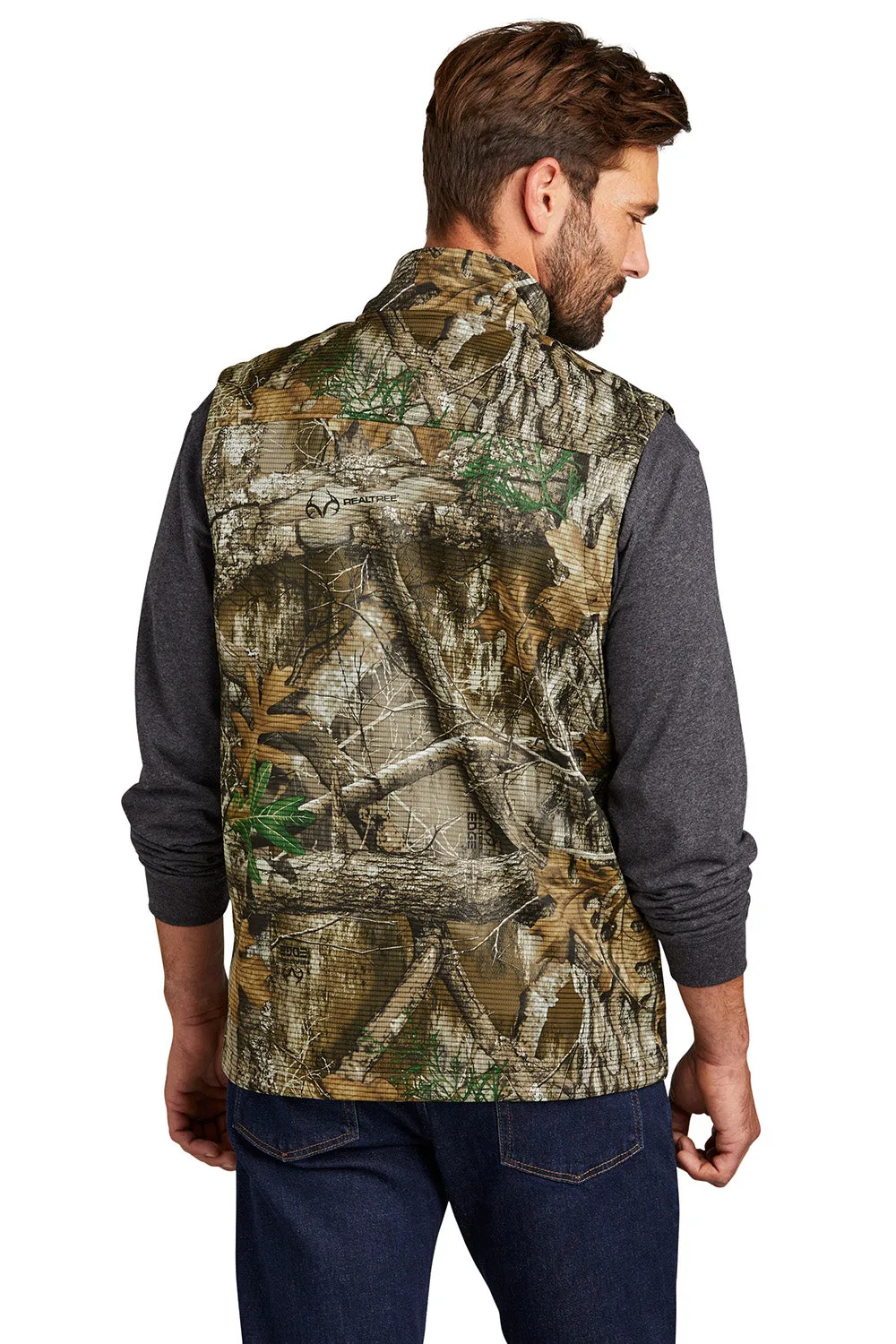 Russell Outdoors Mens Realtree Atlas Water Resistant Full Zip Soft Shell Vest - Realtree Edge Camo