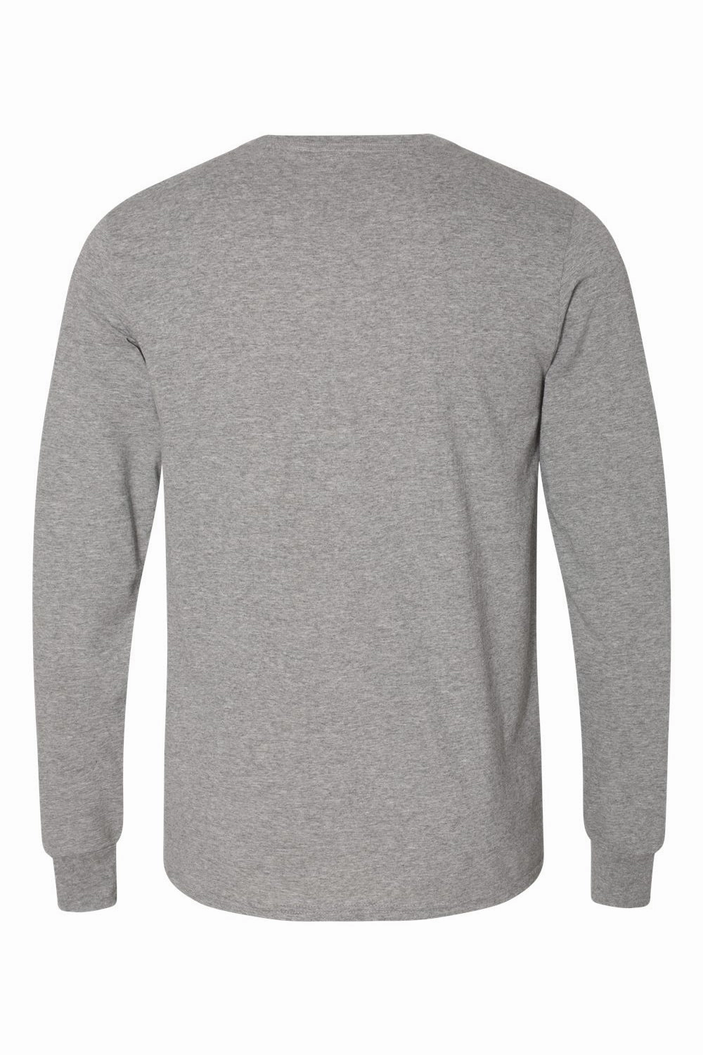 Russell Athletic Mens Dri-Power Moisture Wicking Performance Long Sleeve Crewneck T-Shirt - Oxford Grey