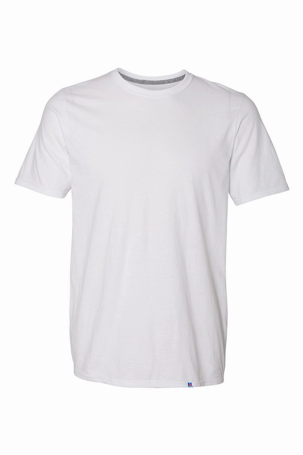 Russell Athletic Mens Dri-Power Moisture Wicking Performance Short Sleeve Crewneck T-Shirt - White