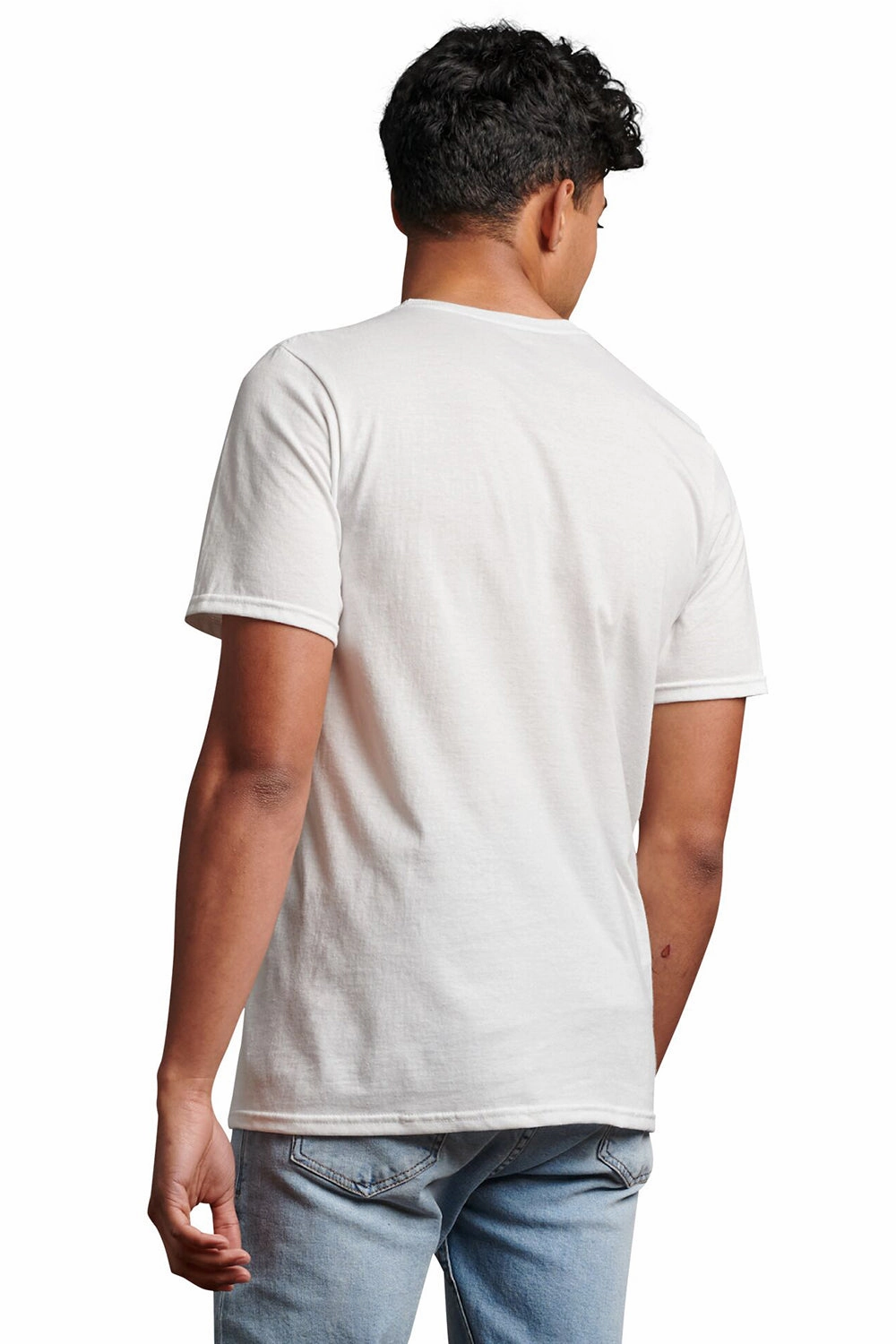 Russell Athletic Mens Dri-Power Moisture Wicking Performance Short Sleeve Crewneck T-Shirt - White