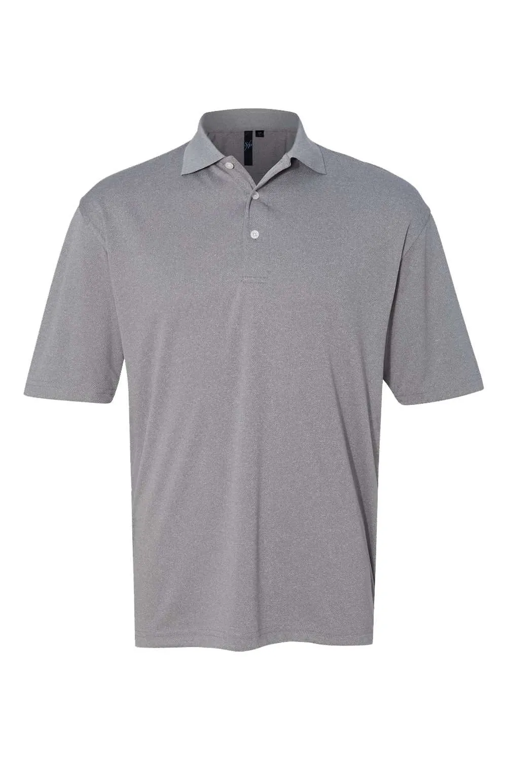 Sierra Pacific Mens Moisture Wish Mesh Short Sleeve Polo Shirt - Heather Steel Grey